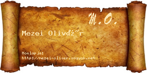 Mezei Olivér névjegykártya